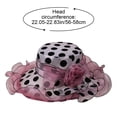 thumbnail image 2 of Vjnyvs Europe Style Sun Hat Women Organza Polka Dots Hat Wide Brim Floral Hat Elegant Spring Cap UV Protection Caps for Travel, 2 of 7