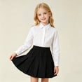 thumbnail image 2 of Byoo Stretchy Pleated Skirt for Toddler Girls Solid Elastic Waist A Line School Uniform Skirt,Black, 2 of 2
