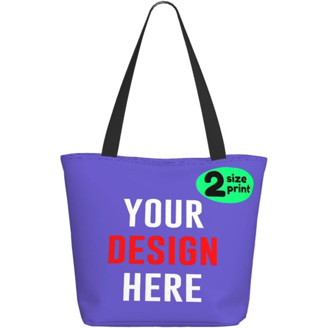 Custom Tote Bag With Logo, Add Your Name Text Photo, Custom Bags, Personalized Shopping Bags, Reusable Grocery Bags Bulk
