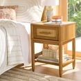 thumbnail image 2 of (2 pack) Better Homes & Gardens Springwood Caning Nightstand, Light Honey Finish, 2 of 16
