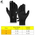 thumbnail image 2 of PULLIMORE Men Women Winter Touch Screen Ski Gloves Windproof Waterproof Anti-slip Warm Glove for Running Cycling Driving (L, Navy Blue), 2 of 9