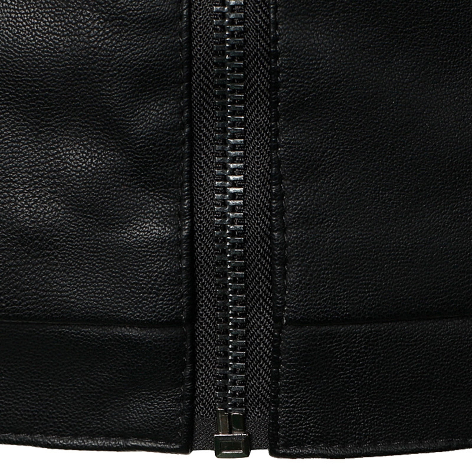 Brondbend Men's Leather Jackets Mens Coats Hooded Long Sleeved Zipper Pocket Outerwear Solid Color Casual Jacket Loose Fit Daily Tops Black