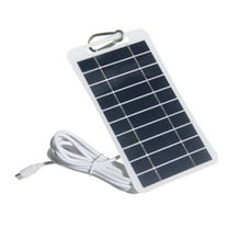 5W 5V Solar Charging Panel with TYPE-C Output,Portable Waterproof Solar Panel Charger for Outdoor Camera and Mobile Devices