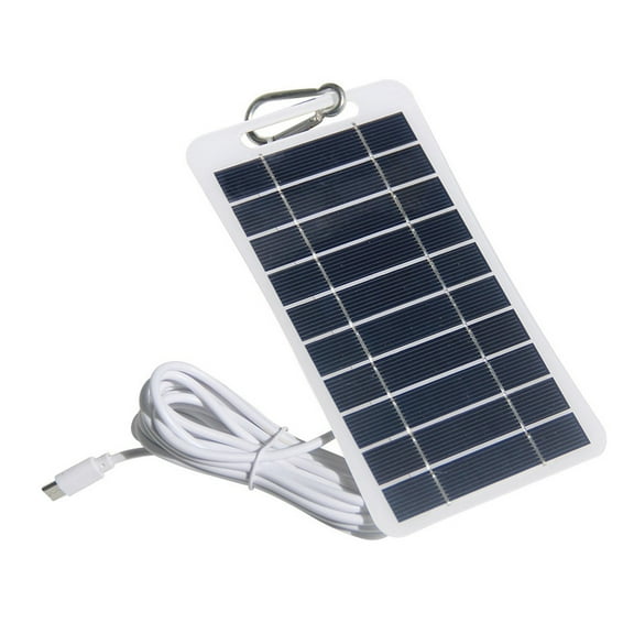5W 5V Solar Charging Panel with TYPE-C Output,Portable Waterproof Solar Panel Charger for Outdoor Camera and Mobile Devices