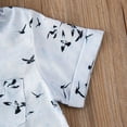 thumbnail image 4 of Baby Toddler Boy Outfits 2T 3T 4T 5T Clothes Summer Kids Pattern Short Sleeve Button Down Shirt  Shorts Set, 4 of 8