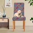 thumbnail image 4 of Yayeee 2 Pack Dining Chair Covers Stretch Parson Chairs Slipcovers Seat Protector, Colorful Mandala Pattern, 4 of 6