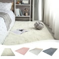 thumbnail image 1 of Fiudx Alfombra de Pelo Largo Verde Turquesa, Fibras de Terciopelo Suave, Alfombra de Interior Resistente a La Decoloración, Base Antideslizante, Decoración Moderna para Sala de Estar, Comodidad En El, 1 of 7