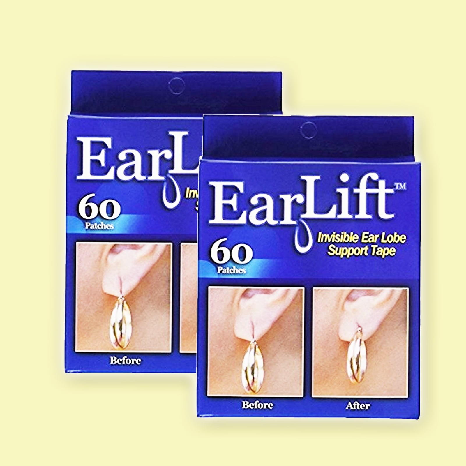 ASOTV -EarLift Invisible Ear Lobe Support Solution for Pierced Ears - 120  Count Clear
