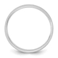 thumbnail image 2 of 14k White Gold 4.5mm Light Half Round Band Size 5.5 Ring for Women and Men - 3.2 Grams, 2 of 2