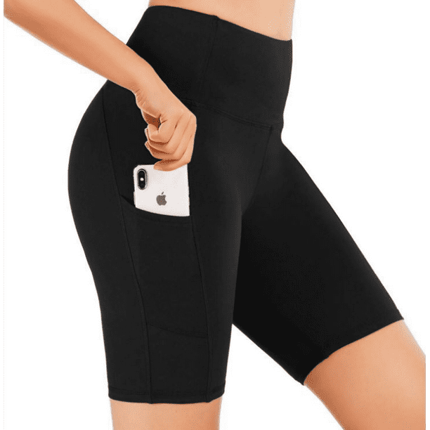Yoga Shorts for Women High Waist Short Leggings with Pockets Tummy