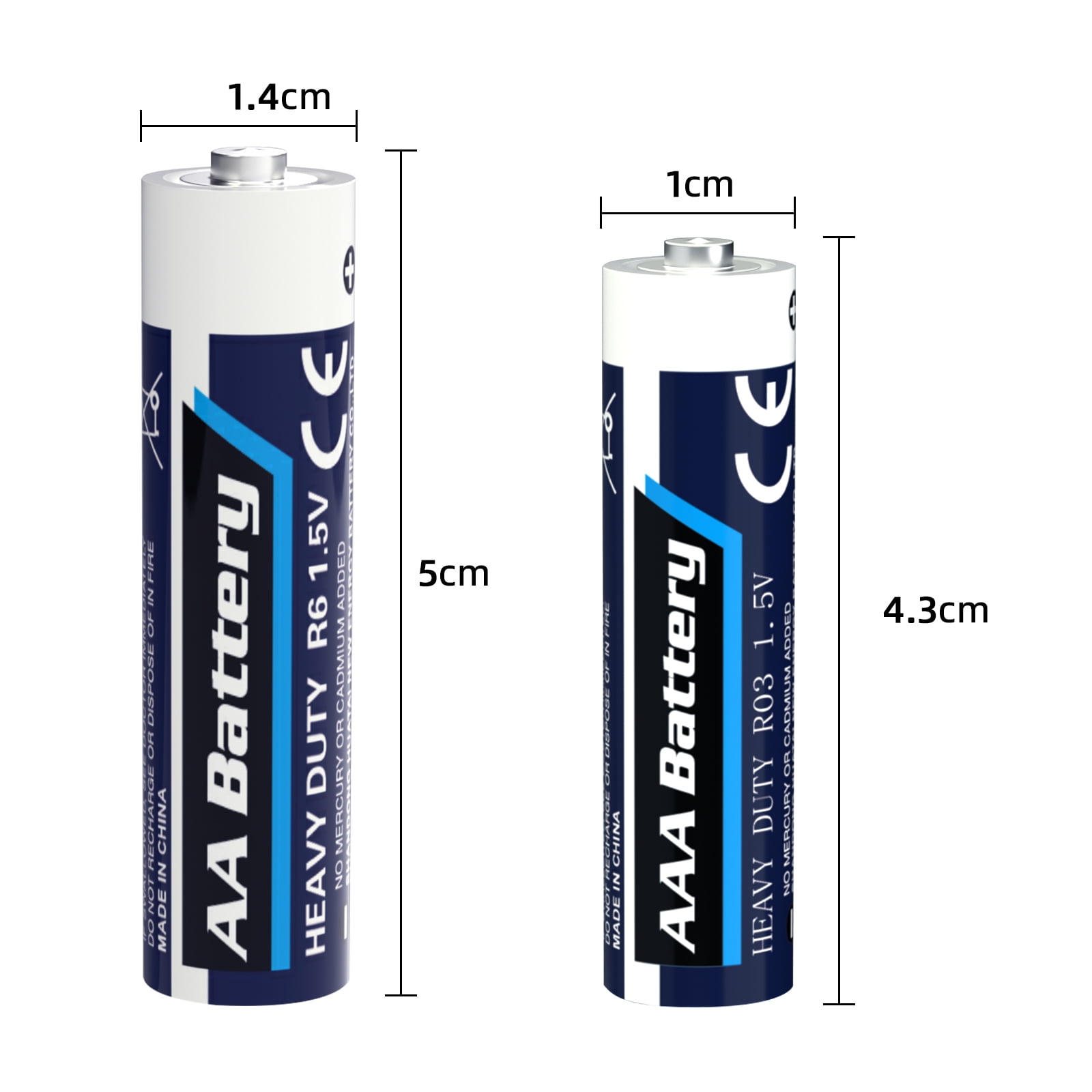 Yelikex AAA Battery 56 Pack, Dual A Battery 1.5V R6P, Suitable for Home and Electronic Devices, 10-year Shelf Life