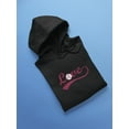thumbnail image 3 of Smartprints Womens Graphic Hoodie Black - Love With Baseball Ball Cotton Blend Classic Fit, 3 of 4