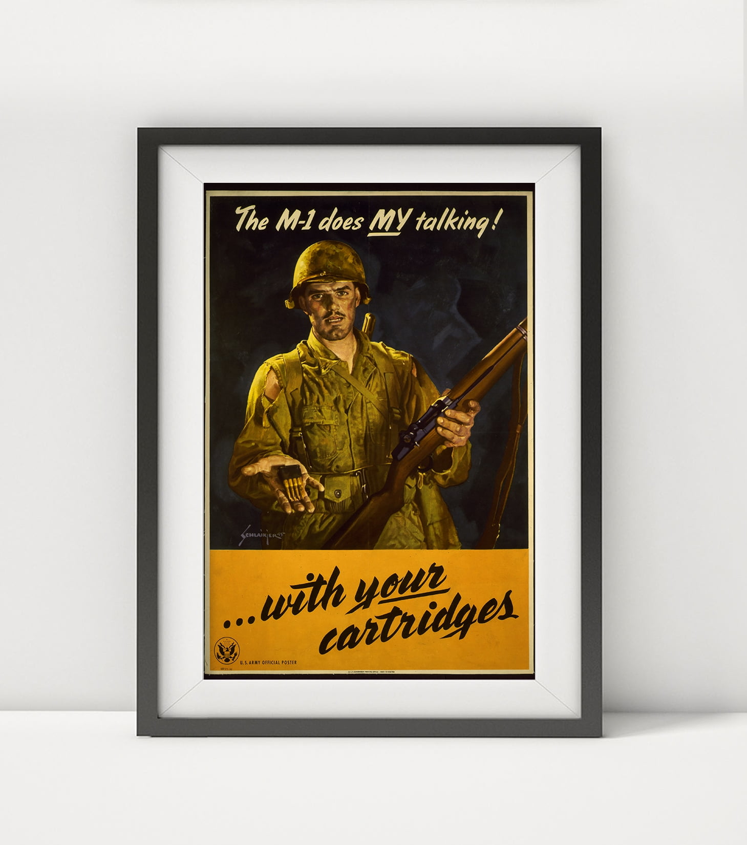 Photo M1 Does, Talking, with Your cartridges, war Posters, Ammunition