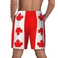 thumbnail image 2 of Mens Canadian Flag 2 in 1 Quick Dry Swim Trunks with Compression Liner Beach Shorts, 2 of 6