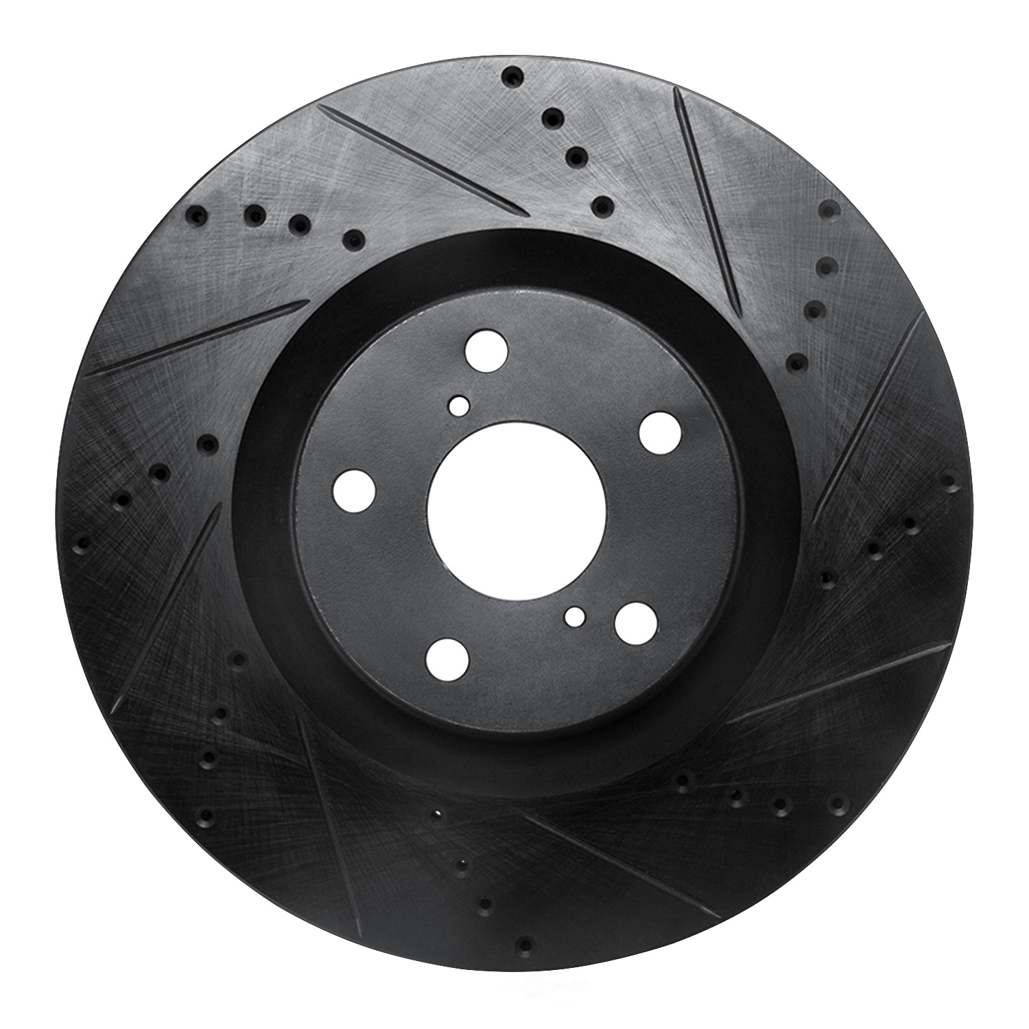 Dynamic Friction Company 633-75028D DFC Brake Rotor - Drilled And Slotted - Black