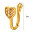 thumbnail image 6 of Jiaroswwei Nose Clip Non-Piercing U-shaped Multi-styles Unisex Sparkling Rhinestone Fishtail Fake Nose Cuff Hoop Ring Fashion Jewelry, 6 of 8