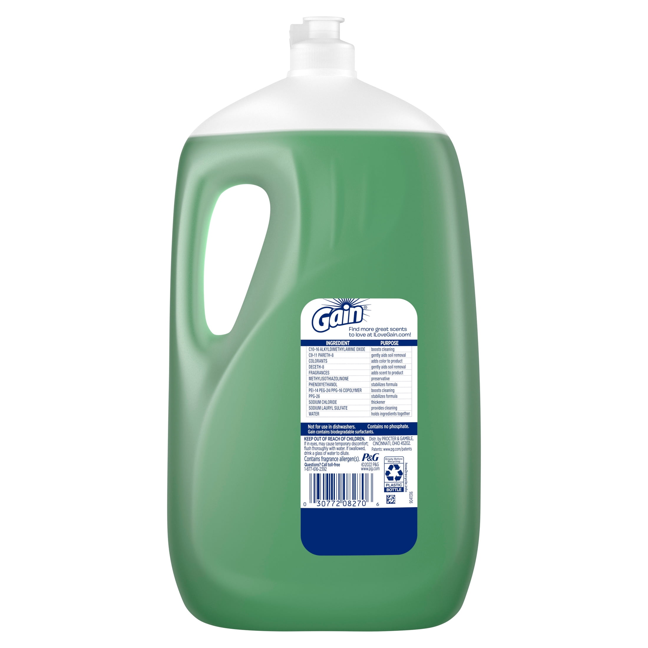 Gain Ultra Dishwashing Liquid Dish Soap, Original Scent, 90.0 fl oz