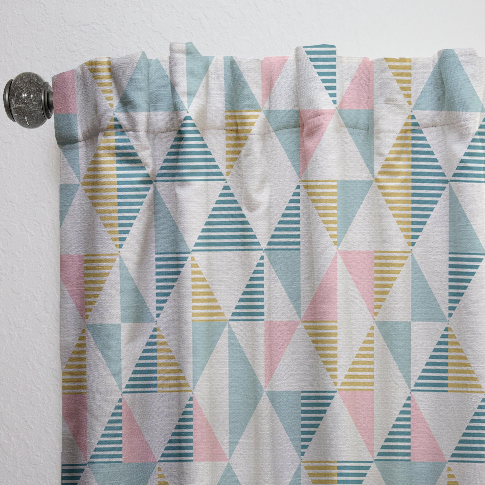 Designart 'Diamond Retro Pattern I' Mid-Century Modern Curtain Panel
