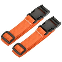 Uxcell 1x40 inch Utility Strap with Buckle Polyester Belt for Packing Orange, 2 Pack