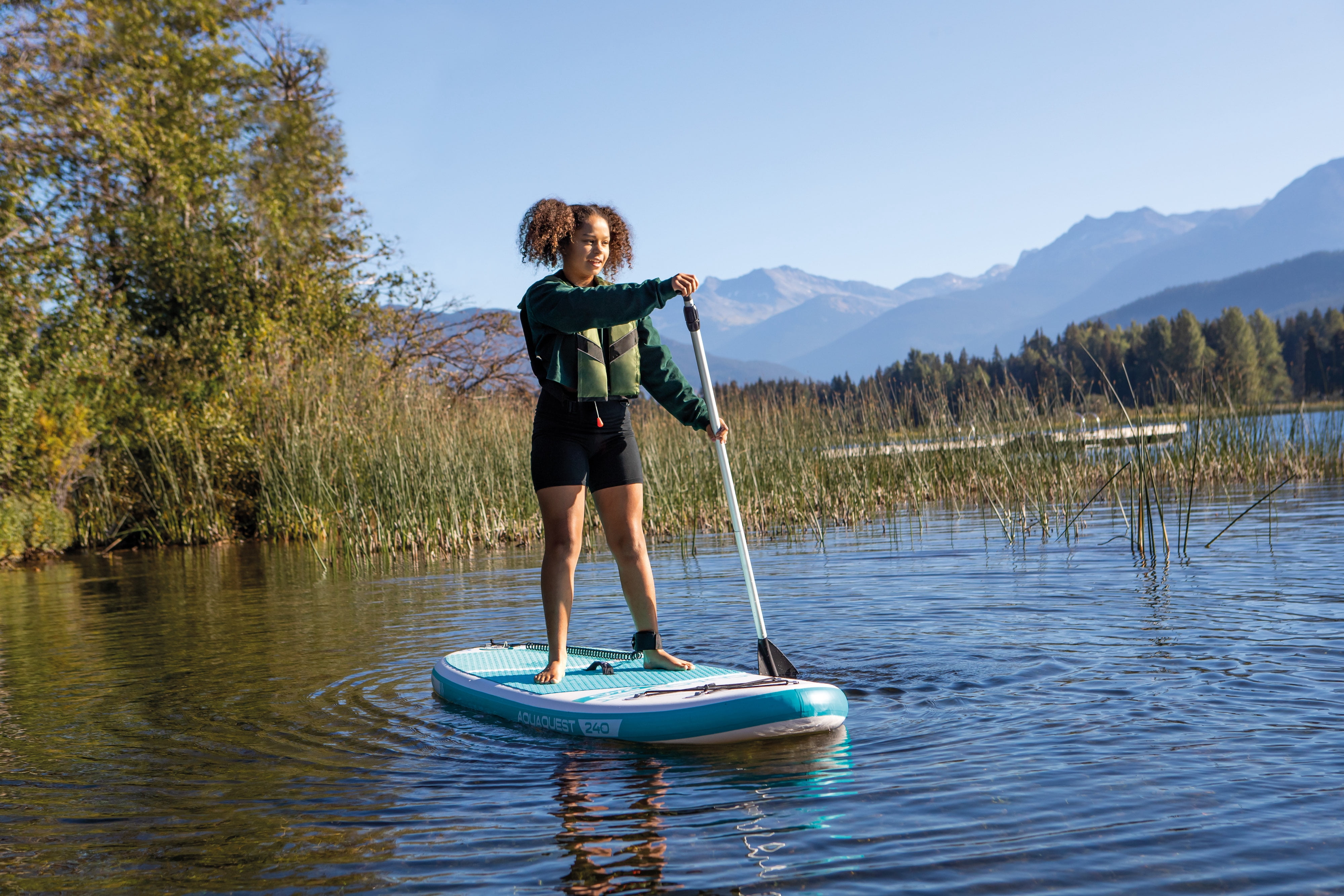 8' AquaQuest 240 Inflatable Paddle Board