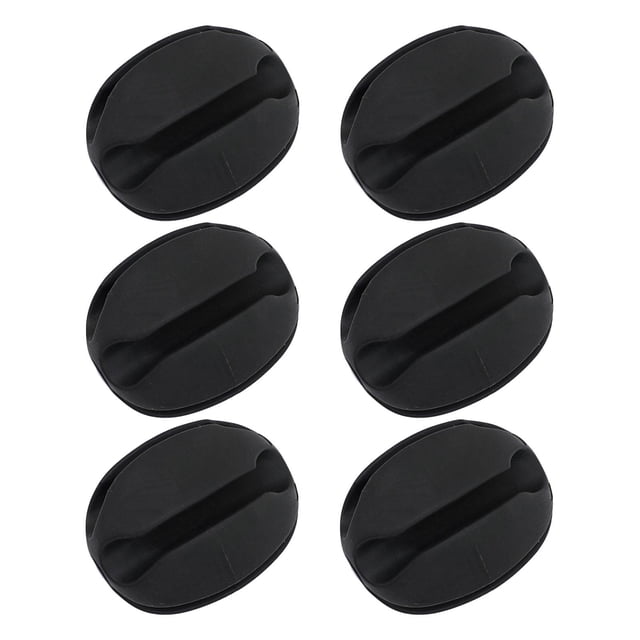 6x caña de pescar bola fija Clips para caña de pescar tubo de pesca elástico conectores caña Negro