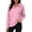 #Pink 1, variant on Vynhevius Womens Sweatshirt Solid V Neck Long Sleeve Side Slit Casual Loose Pullover Top