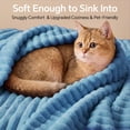thumbnail image 5 of SoComfy by Bedelite Light Blue Blanket for Couch & Bed, 300GSM Soft & Warm Fleece Blanket, Decorative and Giftable Striped Blankets for Women, Men, 5 of 8