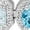 Multi Blue, variant on Multi-Cut Gemstone Halo Tennis Bracelet in Sterling Silver