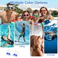 thumbnail image 2 of Tapones para los oídos para entusiastas del agua, tapones para los oídos de silicona suave para natación muy cómodos, seguros y reutilizables para diversos deportes acuáticos (incluye blanco, azul,, 2 of 7