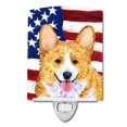 thumbnail image 1 of Caroline'S Treasures Ss4048Cnl Bandera Estadounidense Con Luz Nocturna De Cerámica Corgi Compacta Con Certificación Ul, Ideal Para Dormitorio, Baño, Guardería, Pasillo, Cocina, 6 X 4 X 3, Multicolor, 1 of 1