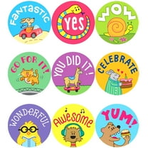 Youngever 2000 Pack Reward Stickers for Teachers in 20 Unique Designs, Animal Cartoon Motivational Stickers, Fun Motivational Stickers
