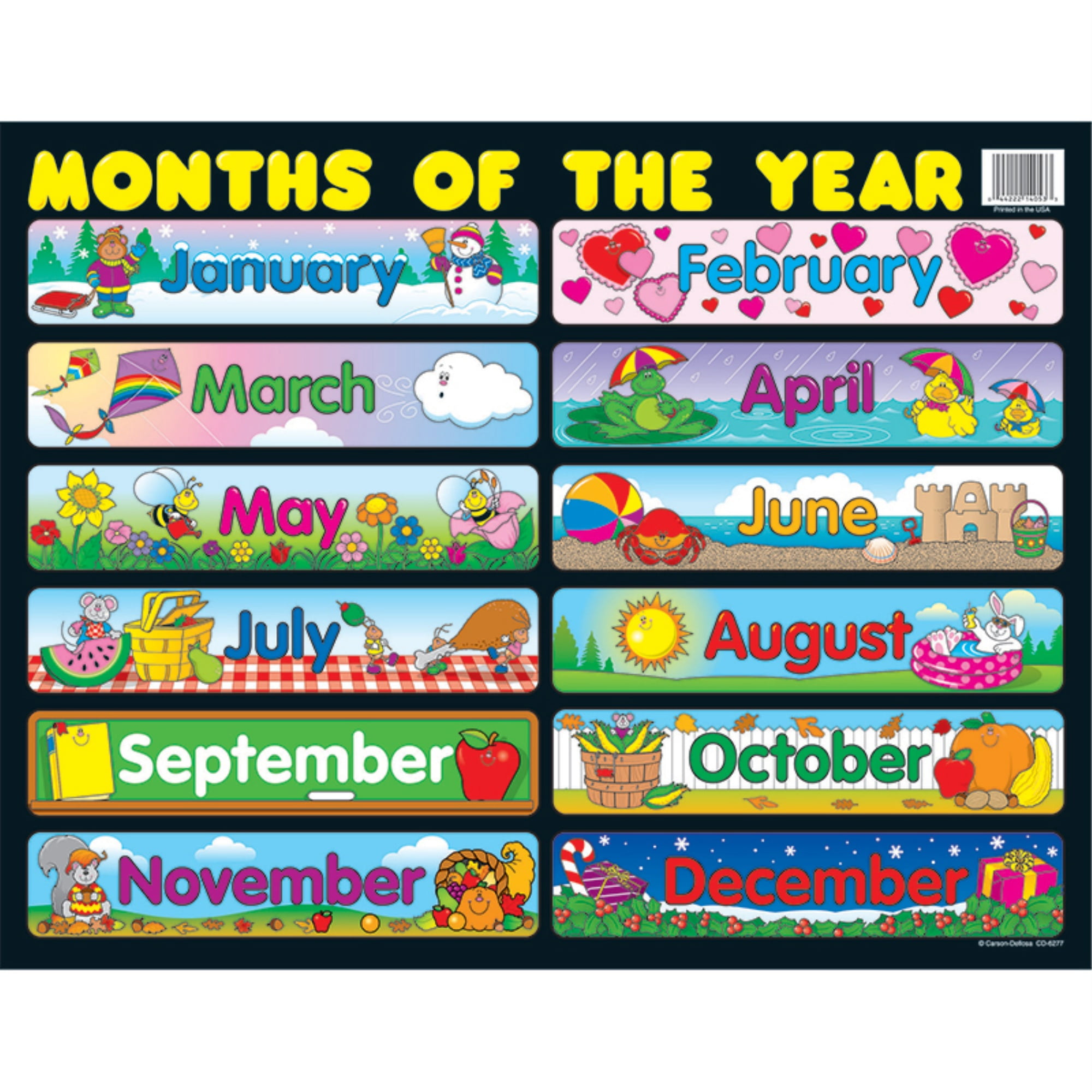 Months Of The Year Chart Walmart