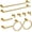 Brushed Gold-10pcs, variant on Brushed Gold Bathroom Hardware Set 5 Piece with Towel Racks for Bathroom, SUS304 Stainless Steel Bath Towel Bar Set, 24 Inch Wall Mounted Accessories Kit…