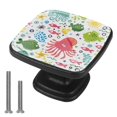 thumbnail image 1 of 4 Pcs Cabinet Handle Drawer Pulls Jellyfish Knobs with Screws Square Furniture Office Cabinet Knob Decoration, 1 of 5