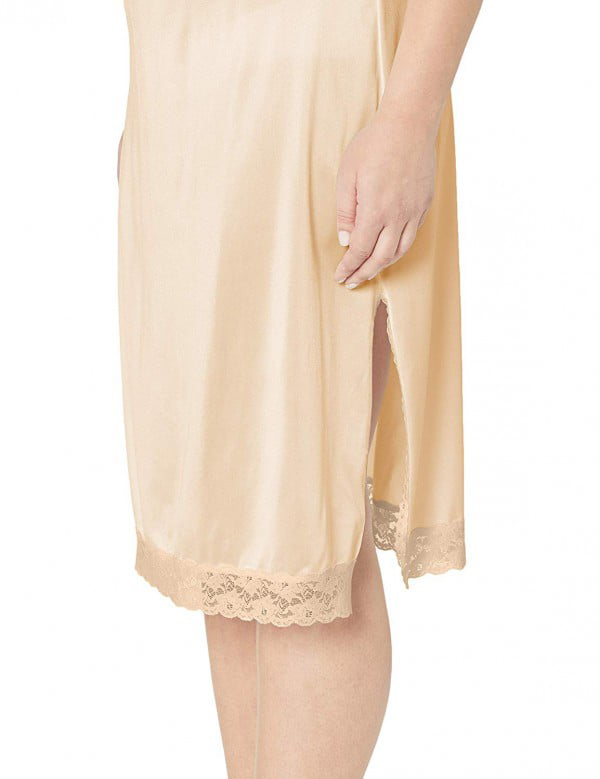 Women's Shapewear Half Slip Anti-Static White Under Dress Skirt