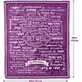thumbnail image 4 of Get Well Soon Gifts, Feel Better Gifts for Women, After Surgery Recovery Gifts for Women, Healing Thoughts Blanket Gifts, Purple Inspirational Positive Energy Flannel Fleece Blanket 60x50inch, 4 of 6