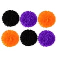 thumbnail image 6 of MYUNNIL Halloween Tissue Pom Poms, 6 Pcs Black Orange Purple Hanging Paper Flowers Ball Decorations, 10 Inch Lightweight Halloween Ceiling Ornaments for Wall Window Holiday Party Decor, 6 of 7
