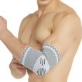 thumbnail image 2 of Elbow Support Sleeve - Bamboo Fiber 3D Weaving Knitted Fabric - Elastic & Breathable (Size XL, 1 Unit), 2 of 5