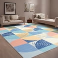 thumbnail image 3 of GUUCHA 4'x6'Area Rugs Geometric Boho Rugs for Living Room Bedroom Non-Slip Carpet,Blue, 3 of 7