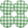 thumbnail image 7 of GZHJMY St. Patrick's Day Round Braided Placemats Set of 6 Green and White Plaid Round PVC Woven Place Mats Indoor Washable for Kitchen Dining Tables 15 inch Heat Resistant Round Table Mats, 7 of 7