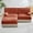 Red, variant on L-Shaped Breathable Comfort Velvet Fabric, Tassel Skirt Chesterfield Style Sofa, Free Combination, Slightly Curved Square Armrests, Premium Wooden Base for Living Room, Bedroom (Red)