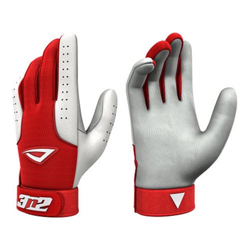 3N2 Pro Baseball Gloves Red and White (Extra Large)