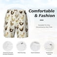 thumbnail image 6 of Picia Chicken Cartoon pattern Mens Swim Trunks with Compression Liner Stretch Beach Shorts Quick Dry with Zipper Pockets No-Chafing Board Shorts-Medium, 6 of 9