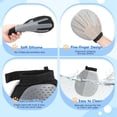 thumbnail image 2 of Pawaboo 2 Pack Pet Hair Removal Gloves, Dual-Side Electrostatic Hair Removal & Silicone Fur Brush for Dogs and Cats, Reusable Five-Finger Pet Fur Grooming Glove for Couch Carpet Clothes,Gray, 2 of 7