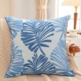 thumbnail image 2 of Tropical Leaves Print Pillow Covers 18x18 Inch Modern Leaf Decorative Outdoor Throw Pillows Summer Decorations Pillow Case Square Cushion Cover Decor for Sofa Couch Bed, 2 of 6