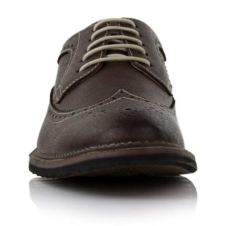Aldo Men\'s Classic Brogue Leather Shoes - Black and Brown ALDO Shoes Mens 12 Dress Wingtip Brogues Oxford Bown Leather  main image 4