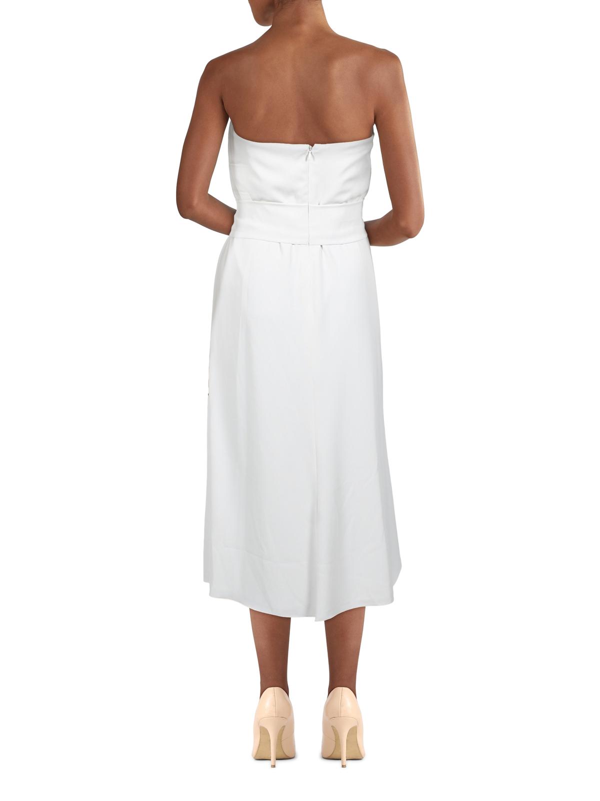 Lauren Ralph Lauren Women's Strapless Midi Cocktail Dress - White - Size 2 Lauren Ralph Lauren Womens Pleated Midi Cocktail and Party Dress -  Walmart.com