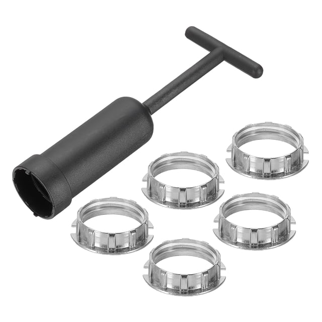 Uxcell G9 Light Socket Rings Kit, 5 Zinc Alloy Replacement, 120mm Silver Tone
