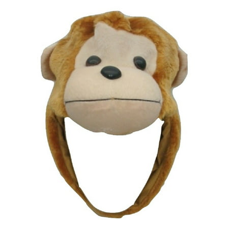 Adult Plush Animal Monkey Chimpanzee Chimp Gorilla Hat Hood Costume Accessory