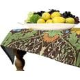 thumbnail image 4 of Yellow Floral Tablecloth, William Morris Original Design Green Rustic Natural Flower Plants Print Table Cover for Kitchen Dinning Room Party Picnic Decor 60x102inch, 4 of 6